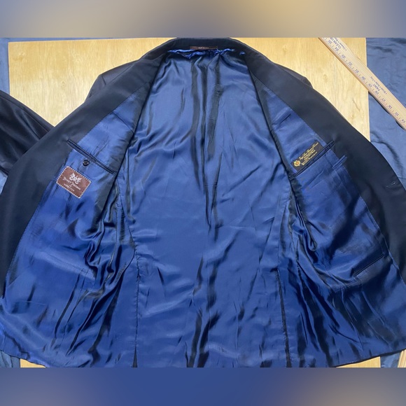 Vintage Hickey Freeman Tasmanian Super 130’s Wool Sport Coat Blazer 46L (flaws) - Picture 4 of 12